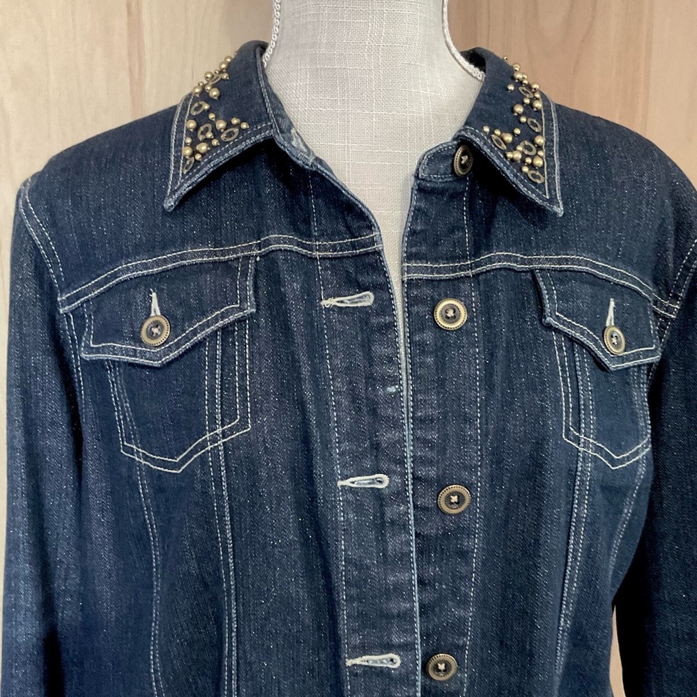 Ruby Rd. Button Up Jean Jacket - Euc - image 2